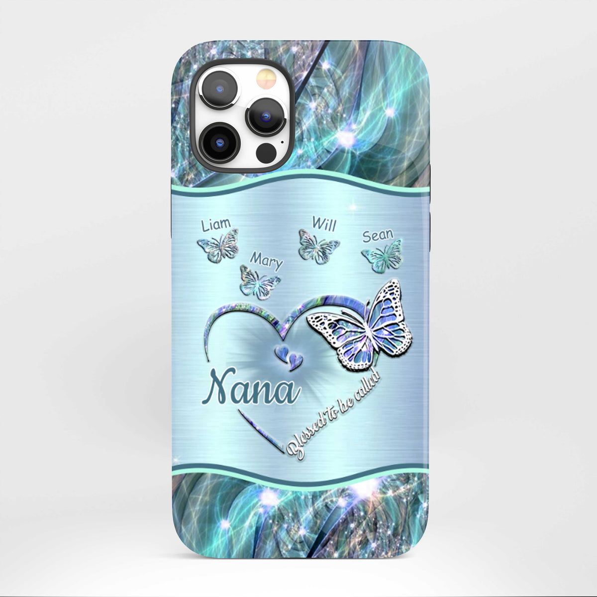 Butterflies Blessed to be called Nana Mimi Gigi Grandma Personalized Tough case