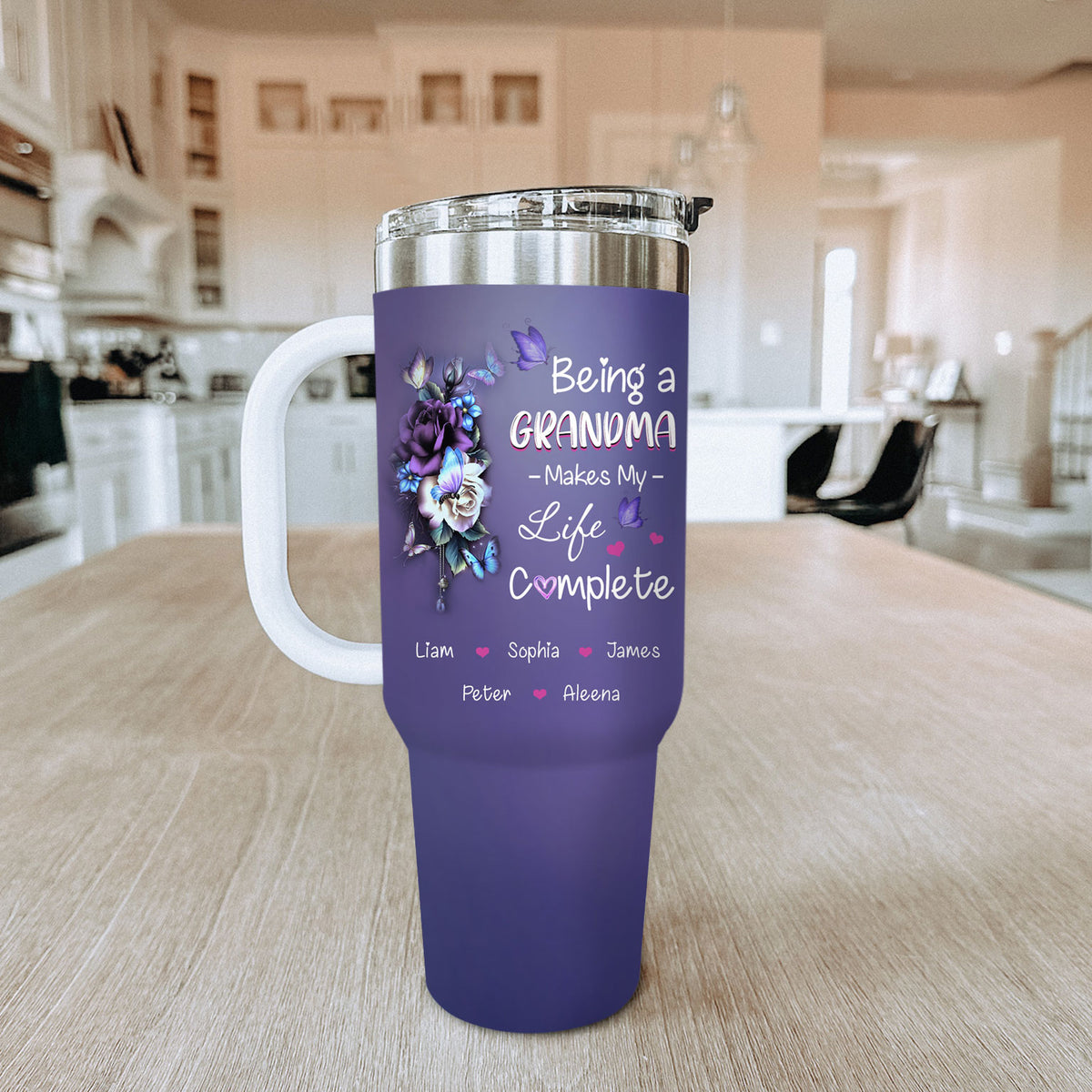 Being a Grandma Make My Life Complete personalized tumbler 40oz
