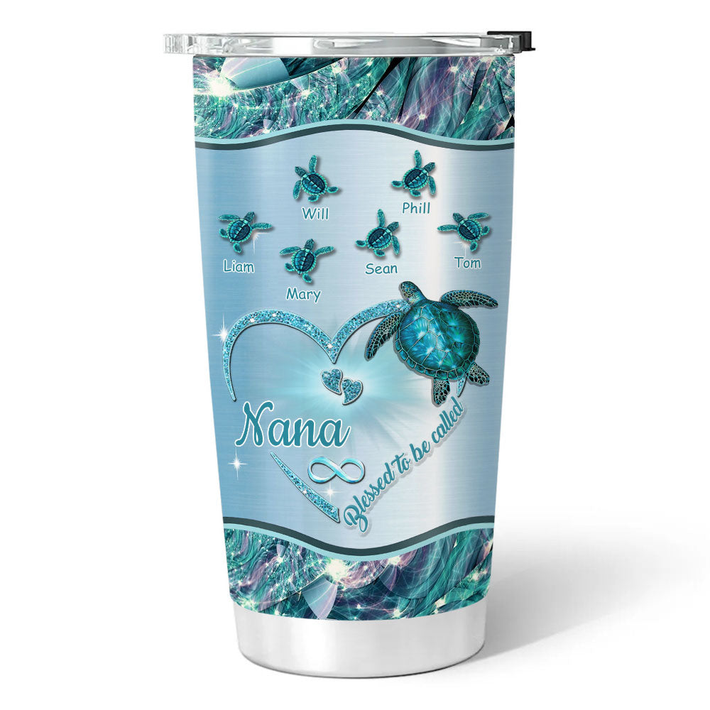 Turtle Blessed to be called Nana Mimi Gigi Grandma Personalized Tumbler - Drive mockup HP24HL27JUN02