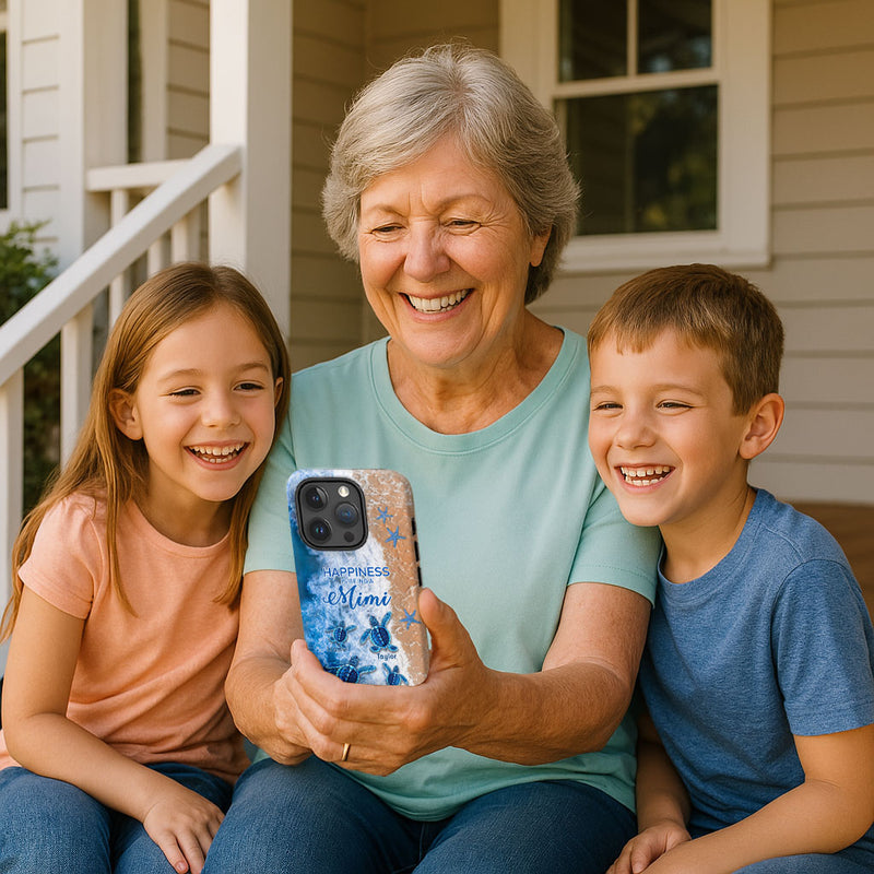 Turtle Happiness is Being Grandma Mommy Auntie Personalized Tough Case SC5272V3