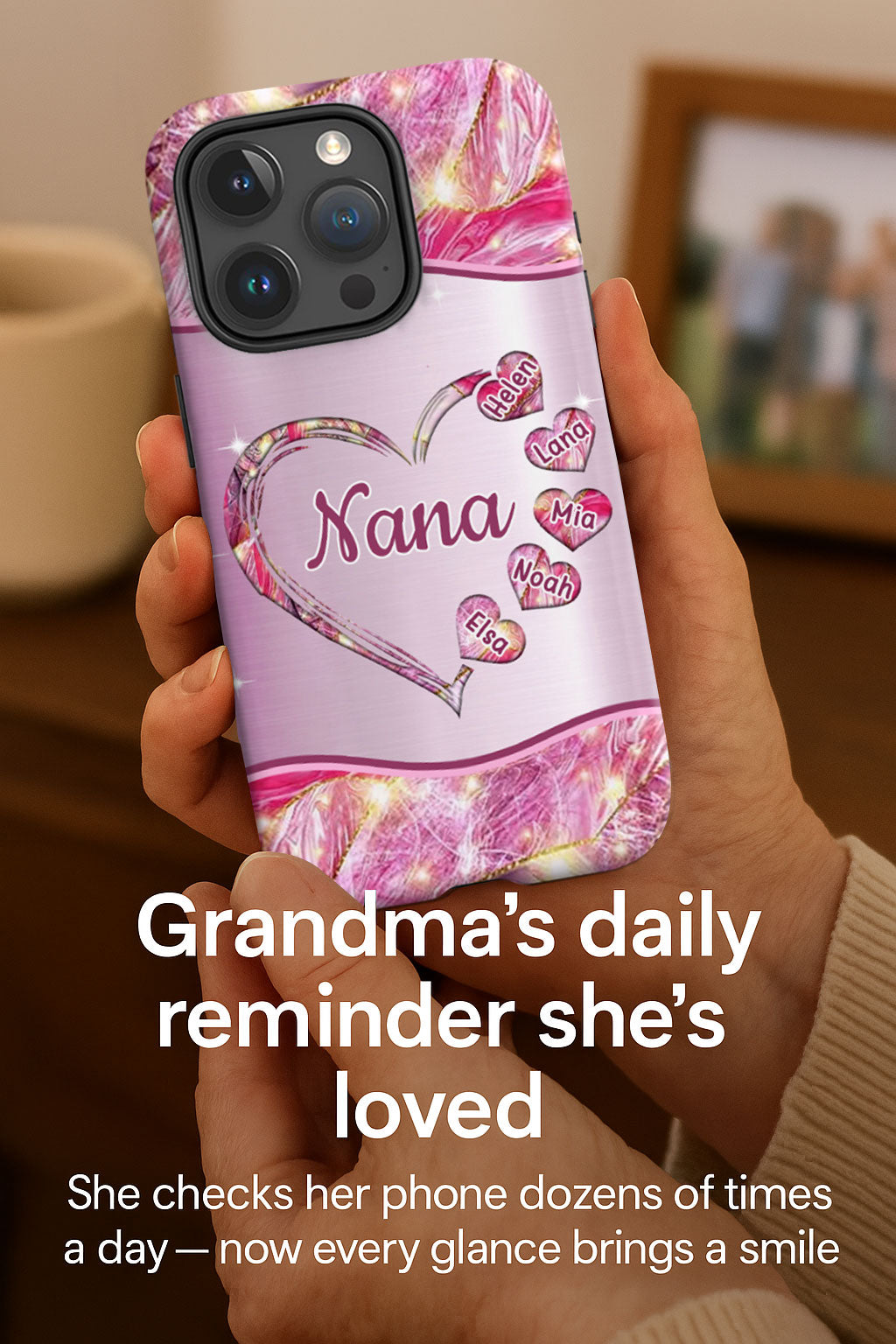 Hearts Grandma Nana Mimi Gigi Personalized Tough case SC7054V3P