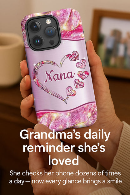 Hearts Grandma Nana Mimi Gigi Personalized Tough case SC7054V3P