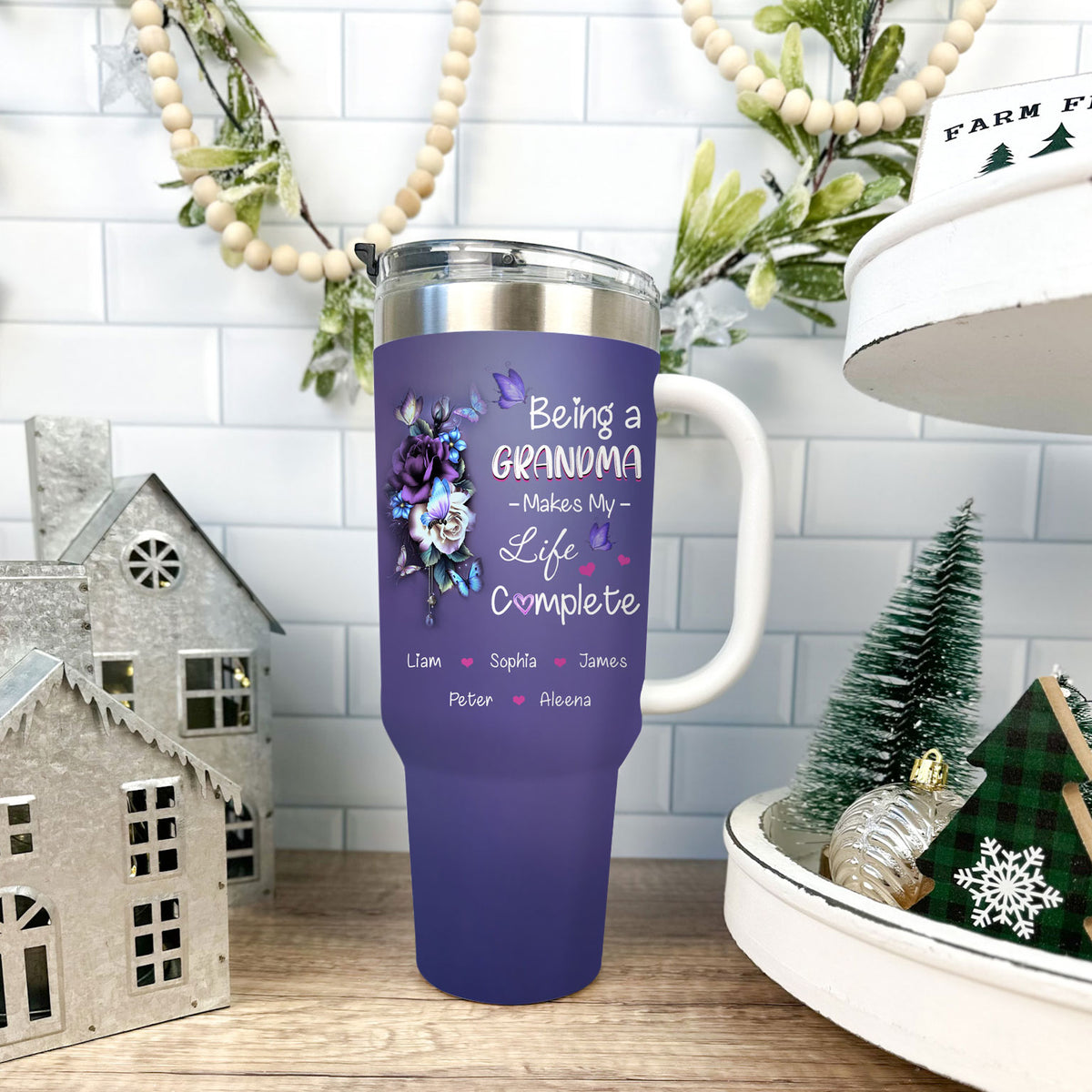 Being a Grandma Make My Life Complete personalized tumbler 40oz - 2