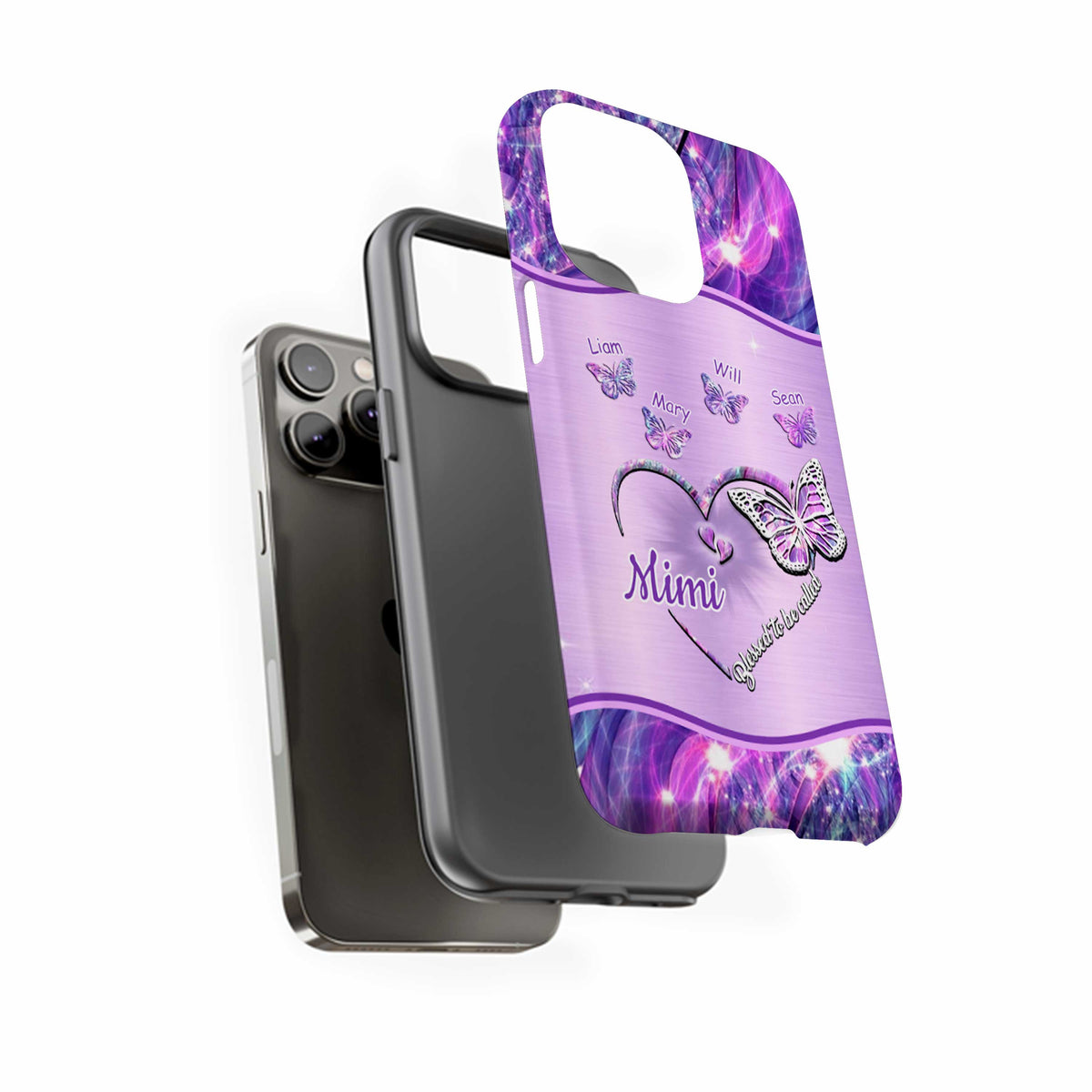 Butterflies Blessed to be called Nana Mimi Gigi Grandma Personalized Tough case