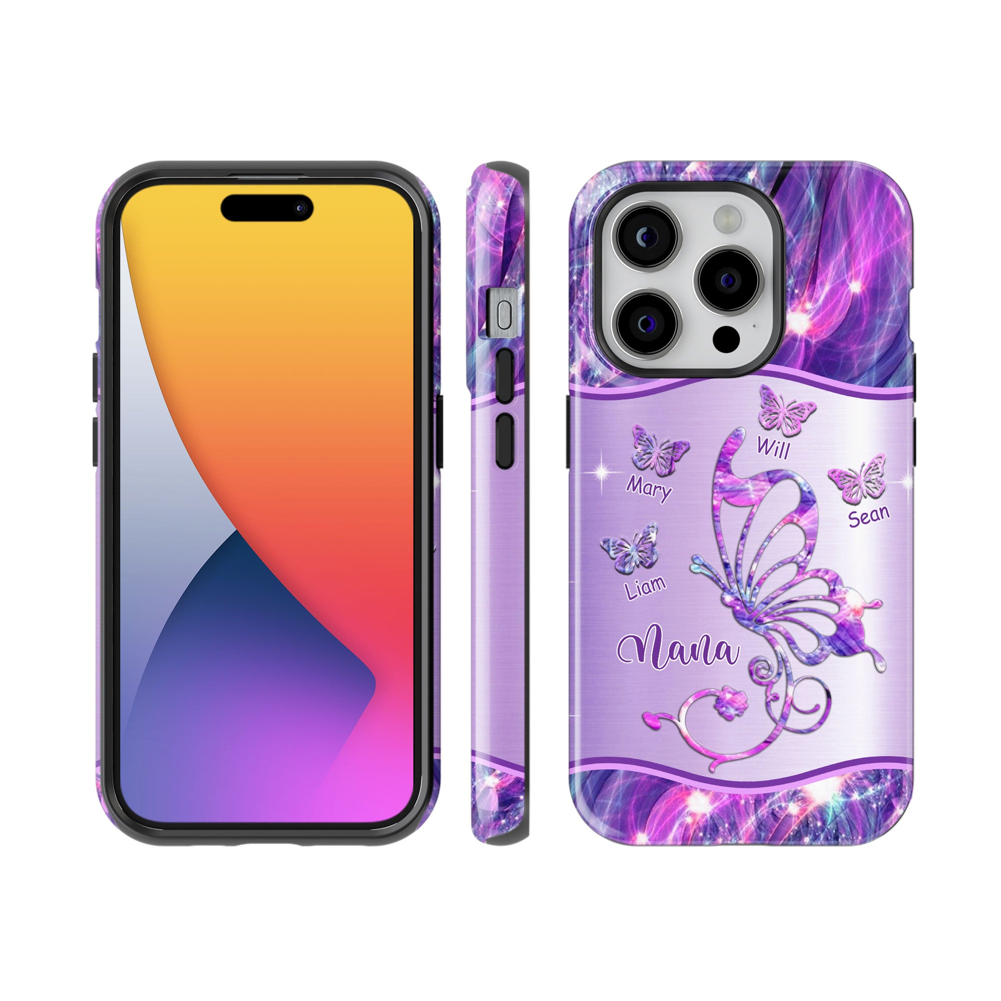 Butterflies Grandma Nana Mimi MOM Personalized Tough Case SC2265V3