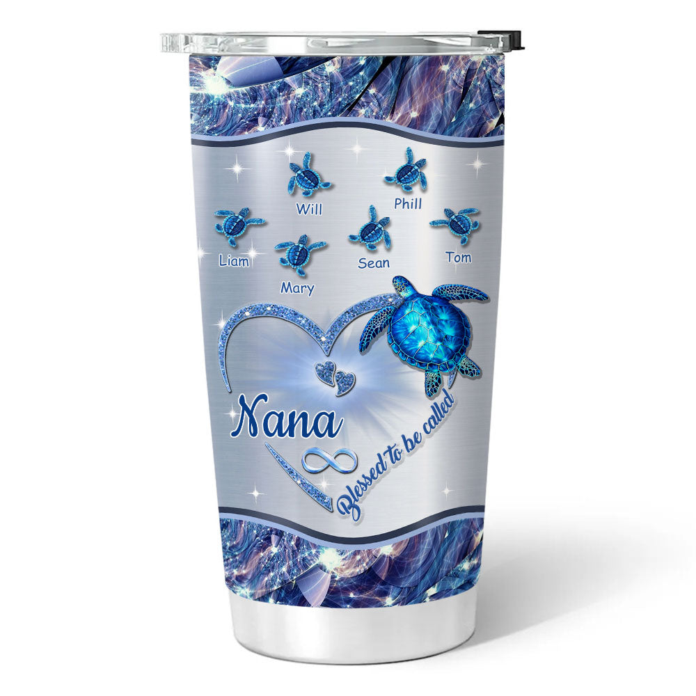 Turtle Blessed to be called Nana Mimi Gigi Grandma Personalized Tumbler - Drive mockup HP24HL27JUN02
