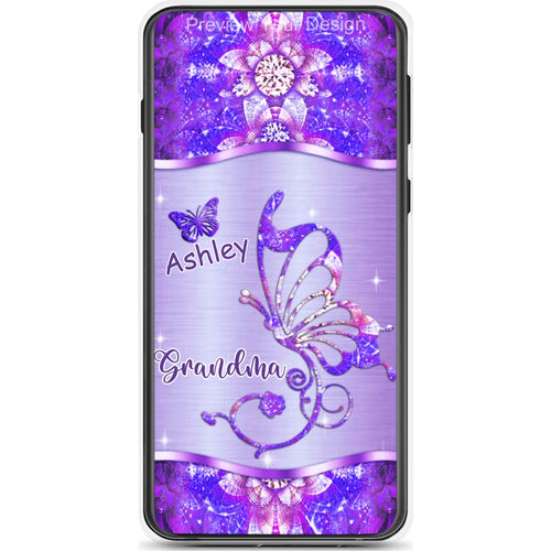 Butterflies Grandma Nana Mimi Mom Personalized Phone Case
