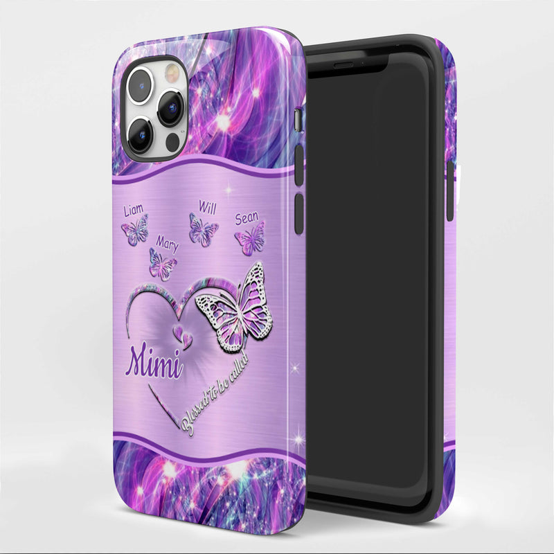 Butterflies Blessed to be called Nana Mimi Gigi Grandma Personalized Tough Case SC1762V3