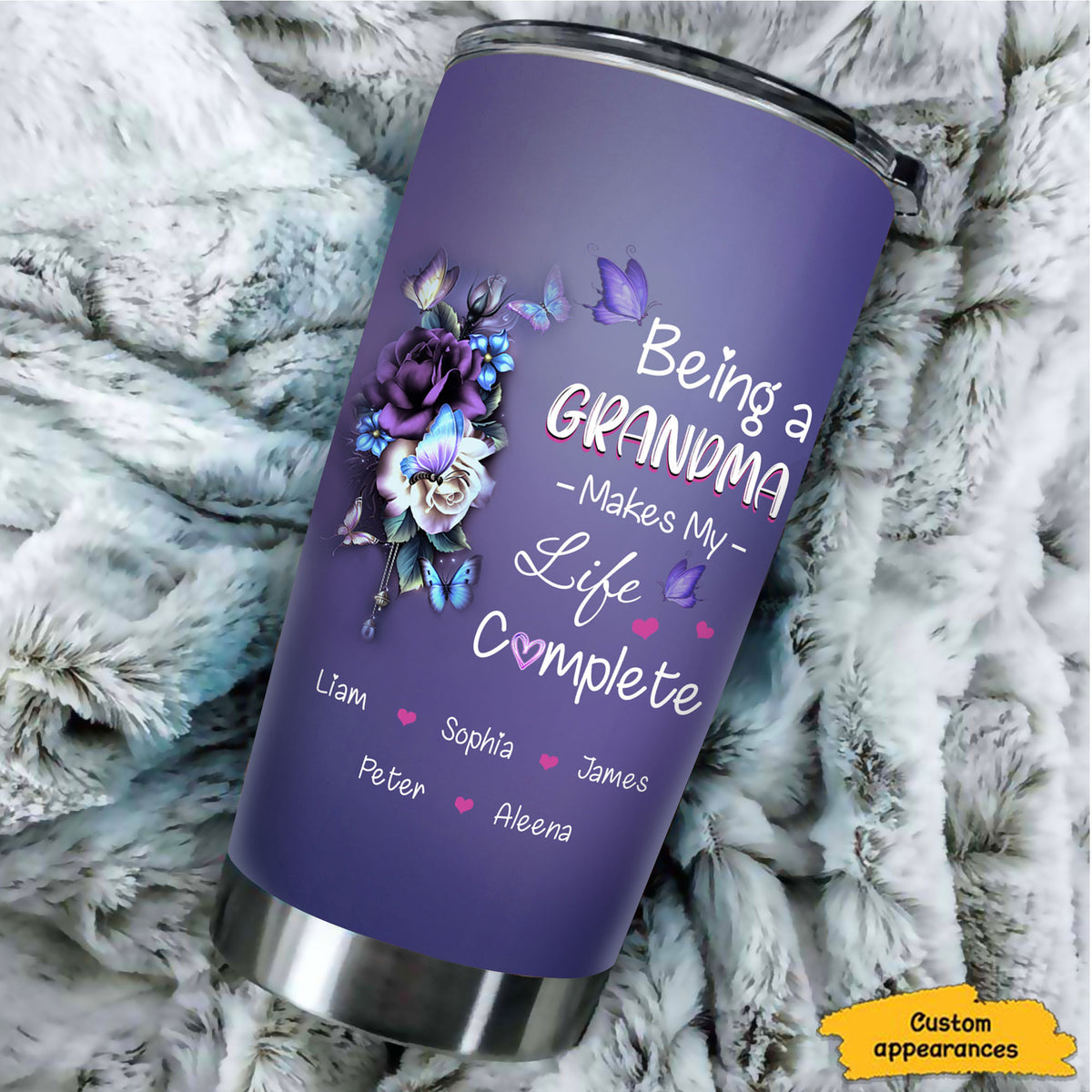 Being a Grandma Make My Life Complete personalized tumbler 20oz - 3