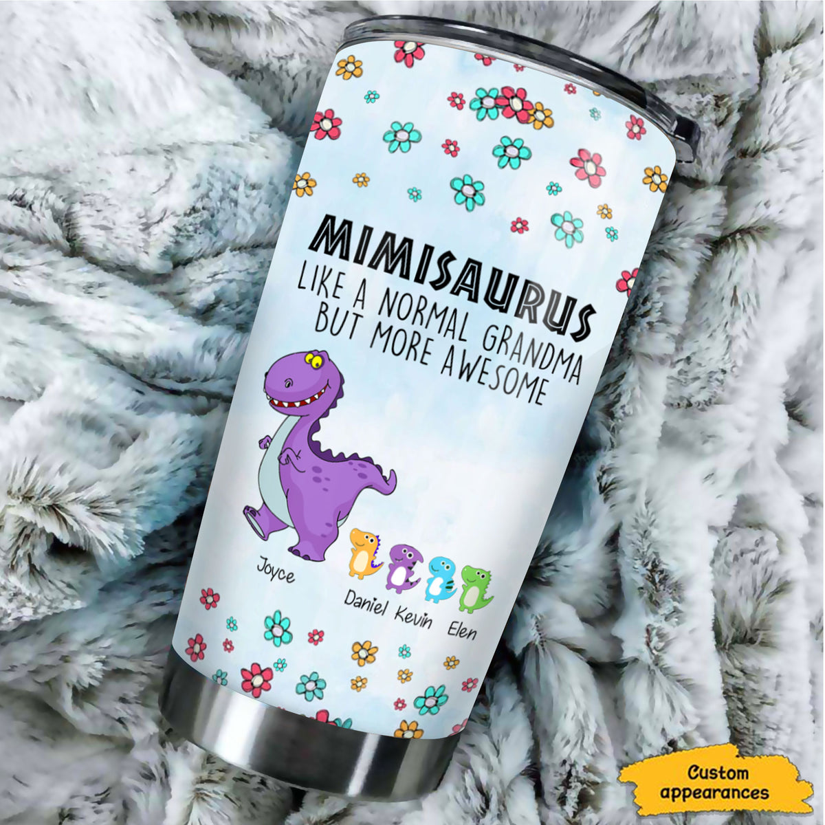 Grammysaurus Like A Normal Grandma But More Awesome Personalized Tumbler