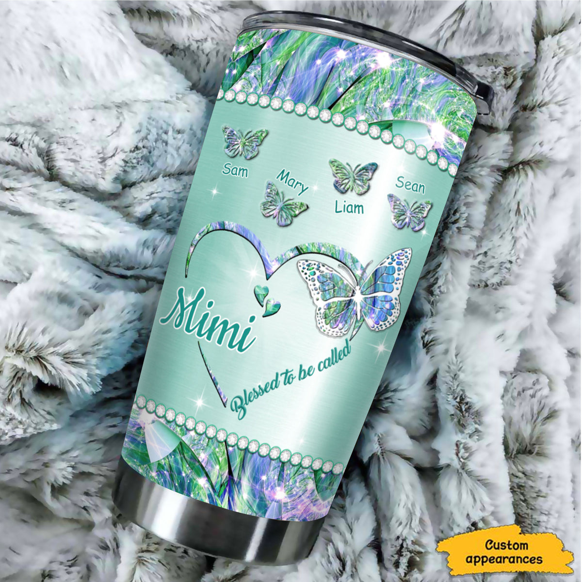 Butterfly Blessed To Be Called Mom Grandma Nana Mimi Gigi Auntie Personalized Tumbler Sc2412431