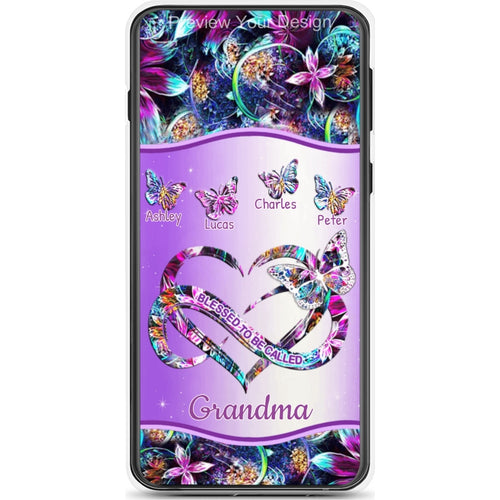 Butterfly Blessed To be called Grandma Nana Mimi Mommy Personalized Phone Case