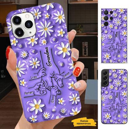 Daisy Holding Hands Grandma Nana Mimi Gigi Personalized Phone Case