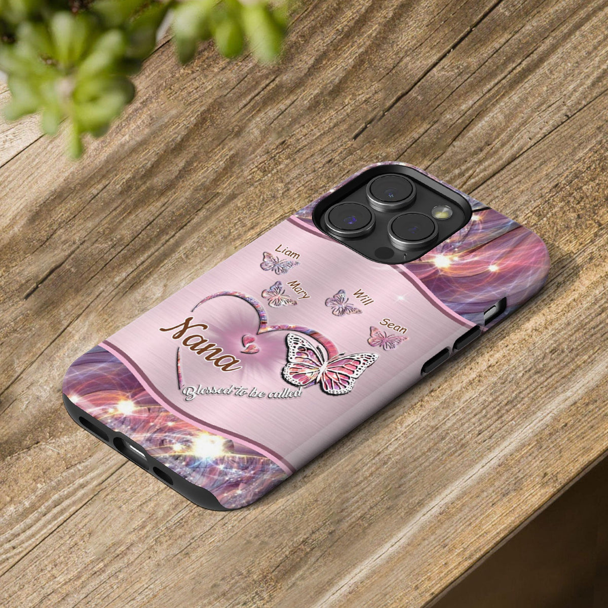 Butterflies Blessed to be called Nana Mimi Gigi Grandma Personalized Tough case
