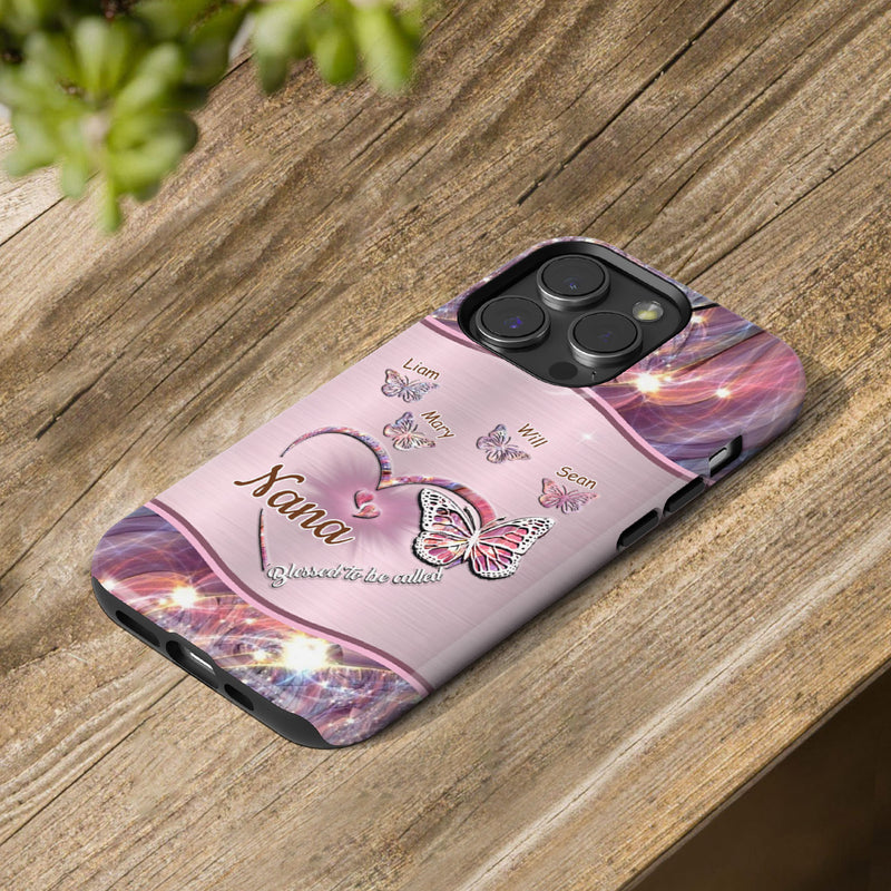 Butterflies Blessed to be called Nana Mimi Gigi Grandma Personalized Tough Case SC1762V3