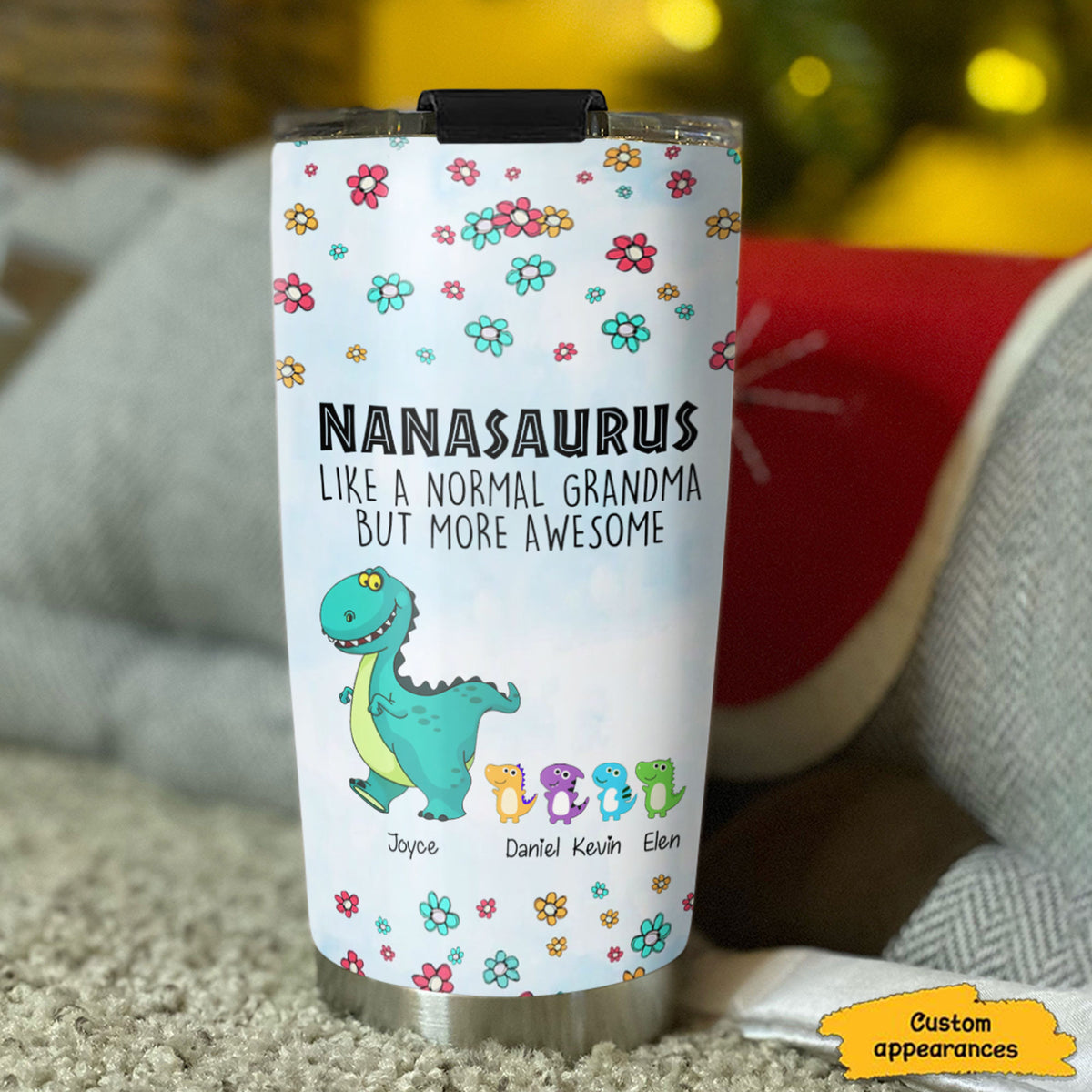 Grammysaurus Like A Normal Grandma But More Awesome Personalized Tumbler