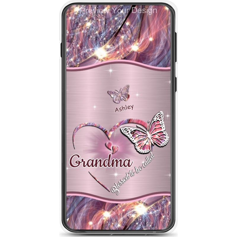 Butterflies Blessed to be called Nana Mimi Gigi Grandma Personalized Phone Case SC1762-03