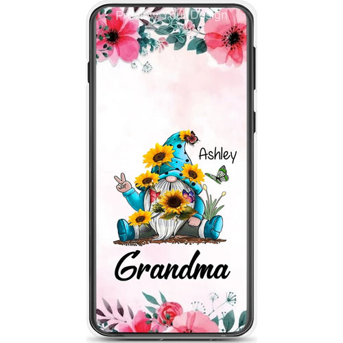 Sunflower Gnome Butterflies Grandma With Grankids Personalized Grandma Phone Case SC06050820
