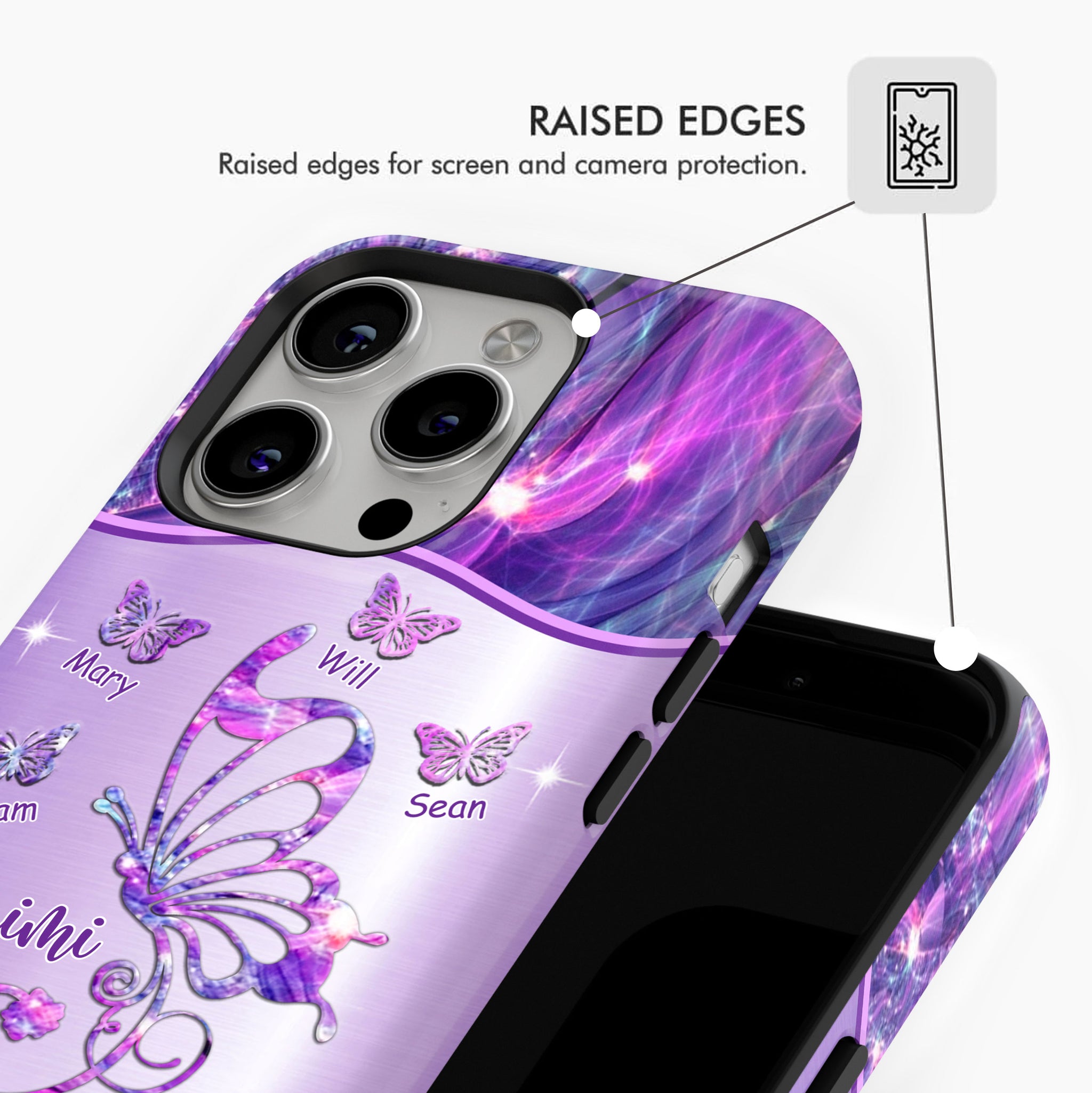 Butterflies Grandma Nana Mimi MOM Personalized Tough Case SC2265V3