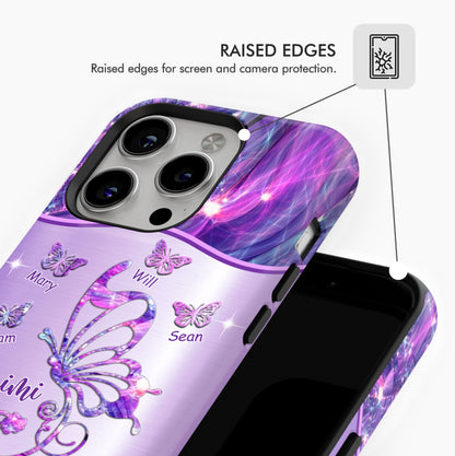 Butterflies Grandma Nana Mimi MOM Personalized Tough Case SC2265V3