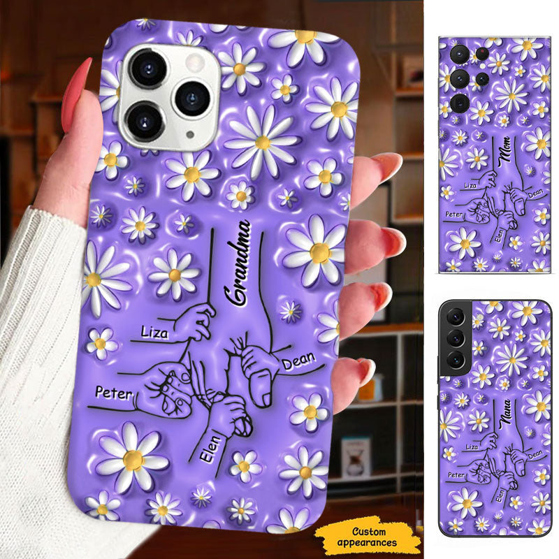 Daisy Holding Hands Grandma Nana Mimi Gigi Personalized Phone Case