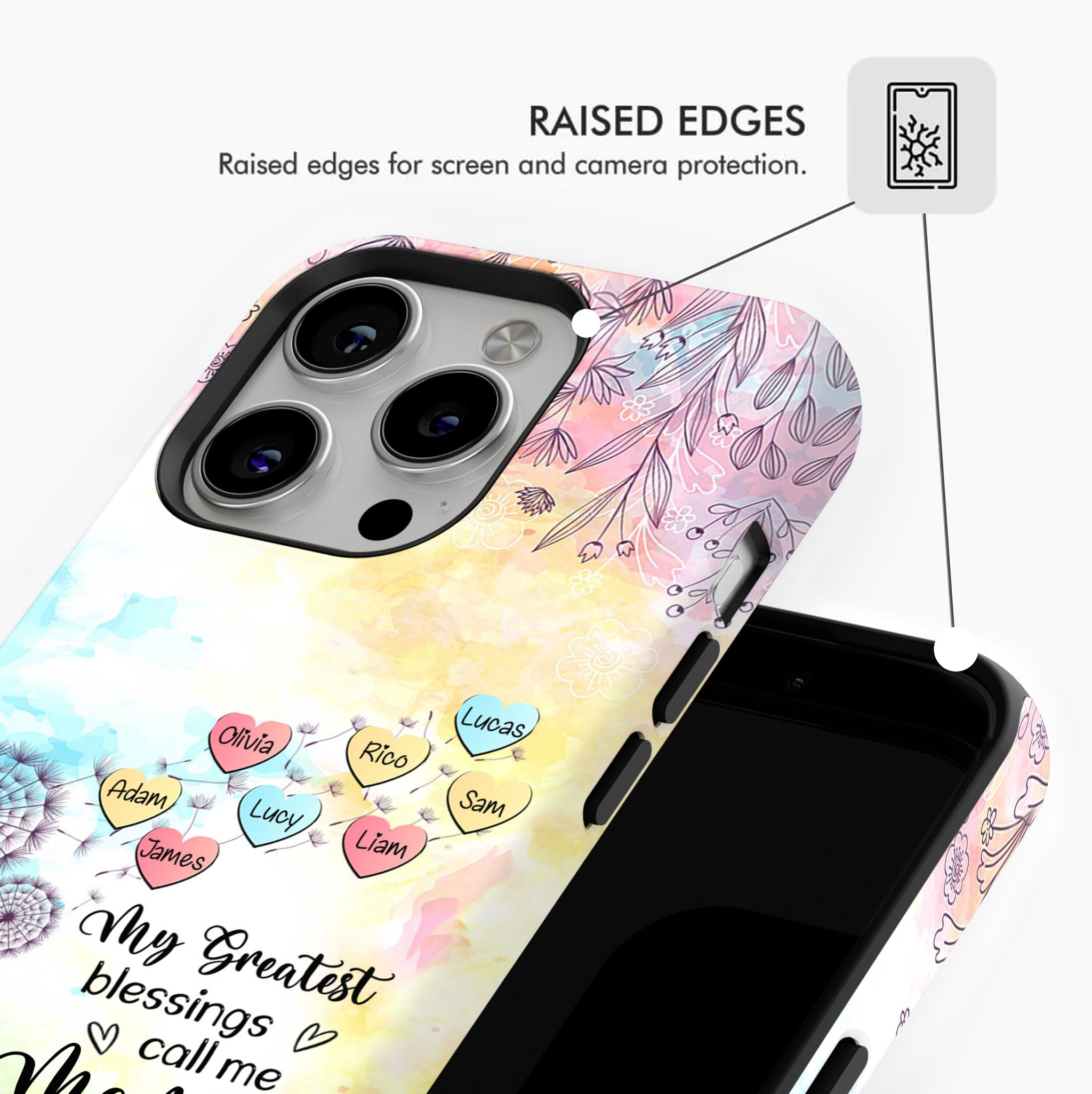 My Greatest Blessings call me Grandma Mommy Nana Auntie Dandelions Personalized Tough Case