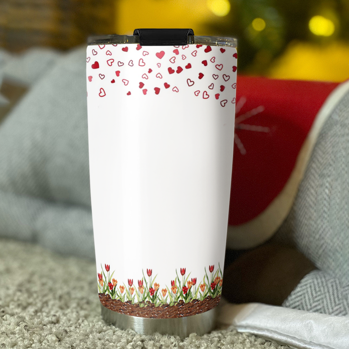 Grandma's Love Bugs Ladybug Kids Names Personalized Tumbler 20oz