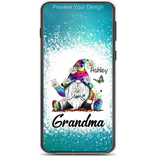 Sunflower Gnome Butterflies Grandma With Grankids Personalized Grandma Phone Case SC06050812