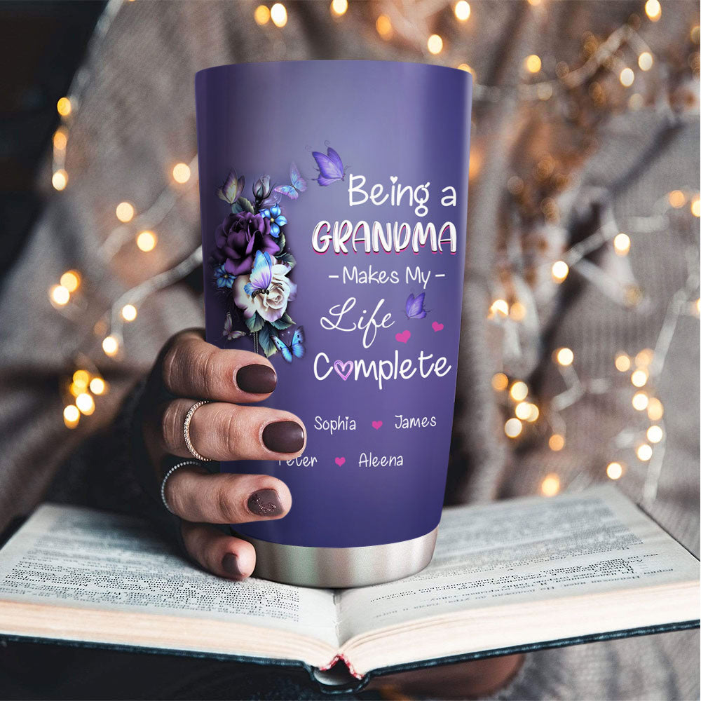 Being a Grandma Make My Life Complete personalized tumbler 20oz - 6