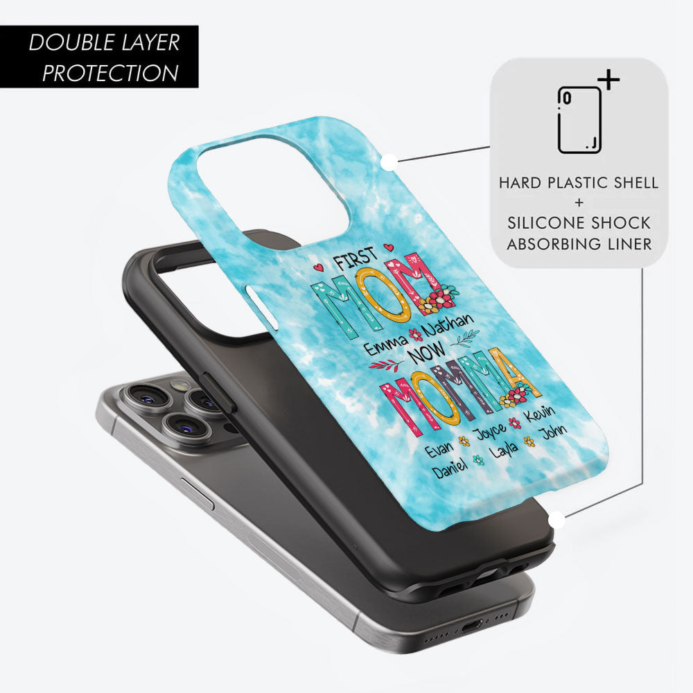 First MOM now GRANDMA Mommy Nana Auntie Personalized Tough Case