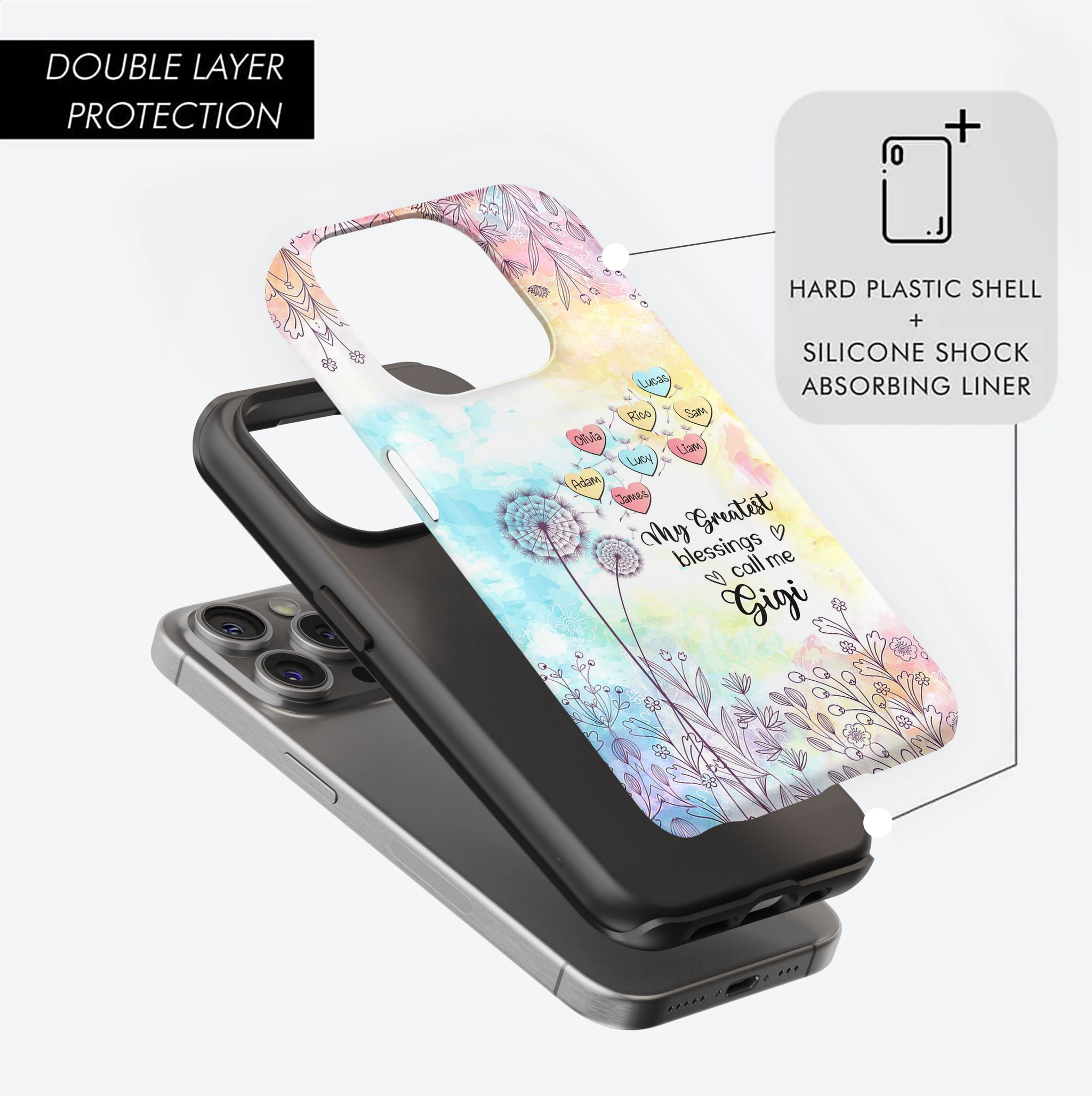My Greatest Blessings call me Grandma Mommy Nana Auntie Dandelions Personalized Tough case