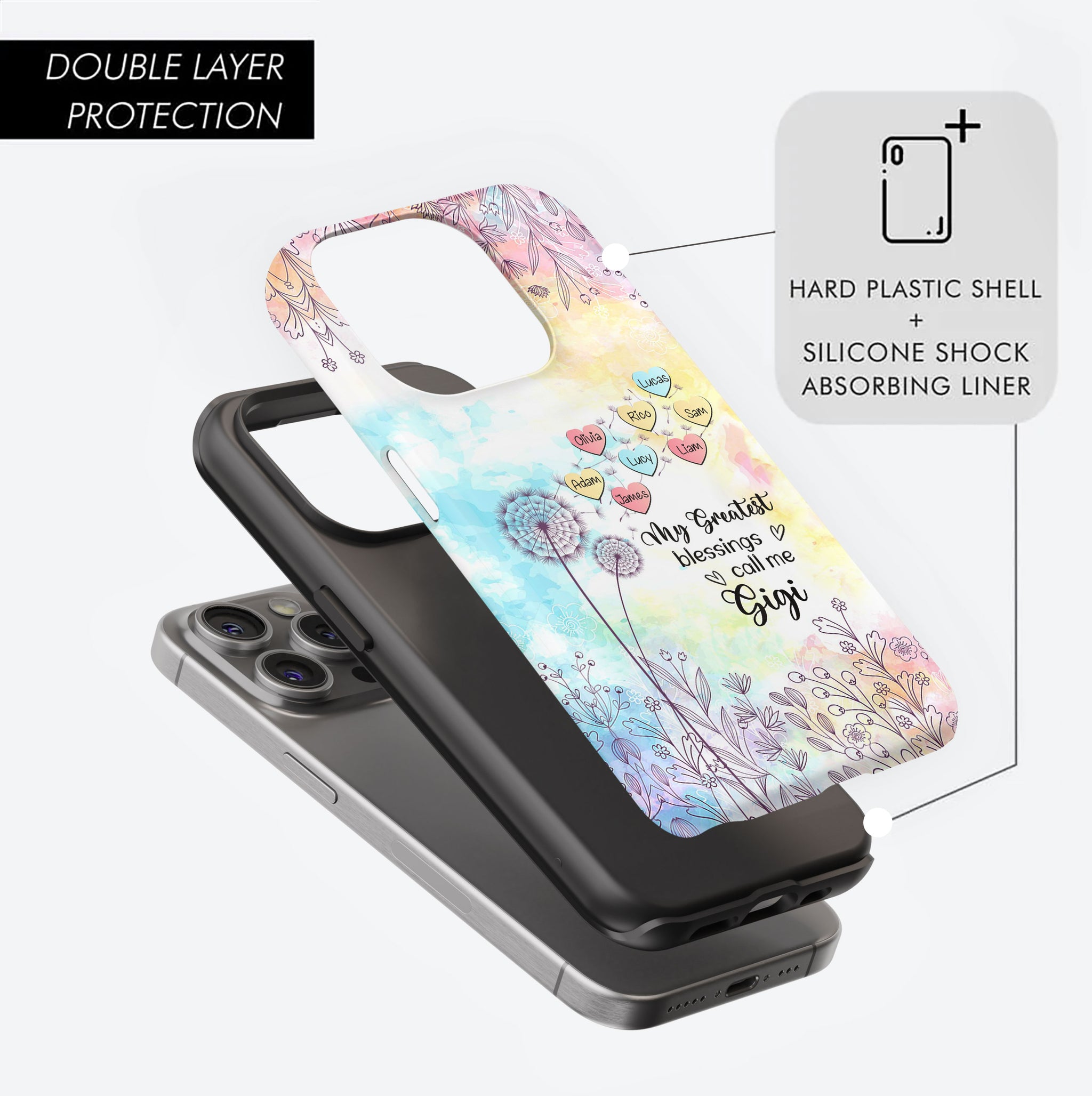 My Greatest Blessings call me Grandma Mommy Nana Auntie Dandelions Personalized Tough Case