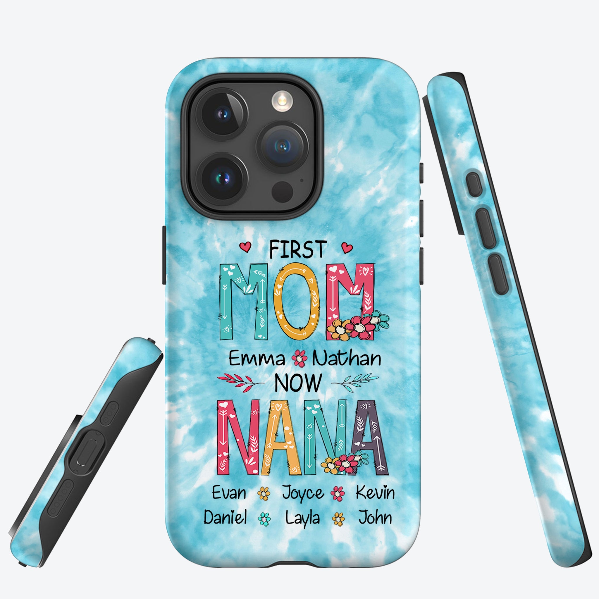 First MOM now GRANDMA Mommy Nana Auntie Personalized Tough Case