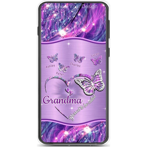 Butterflies Blessed to be called Nana Mimi Gigi Grandma Personalized Phone Case SC1762-02