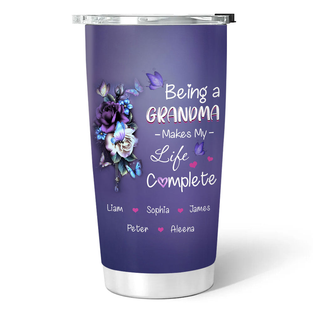 Being a Grandma Make My Life Complete personalized tumbler 20oz - 8