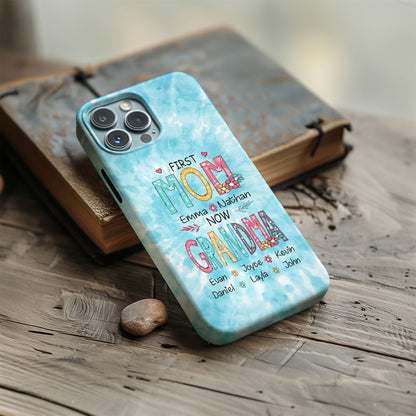 First MOM now GRANDMA Mommy Nana Auntie Personalized Tough Case