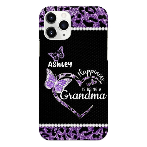 Leopard pattern Happiness is being a Grandma Personalized Phone case SC5242