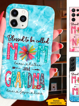 Blessed to be called Mom and Grandma Nana Mimi Gigi Auntie Personalized phone case SC2212411