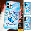 Blue Butterfly Grandma Nana Mimi Gigi Auntie Mom Personalized Phone case SC2411059