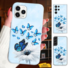 Blue Butterfly Grandma Nana Mimi Mom Auntie Personalized Phone Case SC2410085