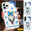 Blue Butterfly Grandma Nana Mimi Mom Auntie Personalized Phone Case SC2410087