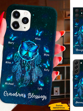 Blue Butterfly  Mom Grandma Blessings Nana Mimi Gigi Auntie Personalized phone case SC2312451