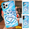 Blue Butterfly Mom Grandma Great Grandma Nana Mimi Gigi Auntie Personalized phone case SC2612439