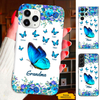 Blue Butterfly Mom Grandma Nana Mimi Gigi Auntie Personalized phone case SC2312433