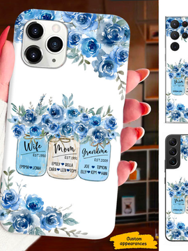 Blue Flower Grandma Nana Mimi Gigi Personalized Phone Case SC1512417