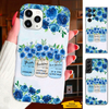 Blue Flowers Mom Grandma Great Grandma Nana Mommy Aunite Personalized Phone Case SC29122311