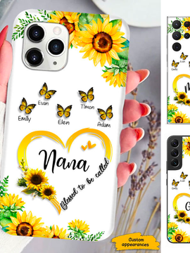 Butterfly Blessed To be called Mom Grandma Nana Mimi Gigi Auntie Personalized phone case SC2512415