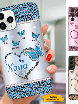 Butterfly Blessed To be called Mom Grandma Nana Mimi Gigi Auntie Personalized phone case SC2612414