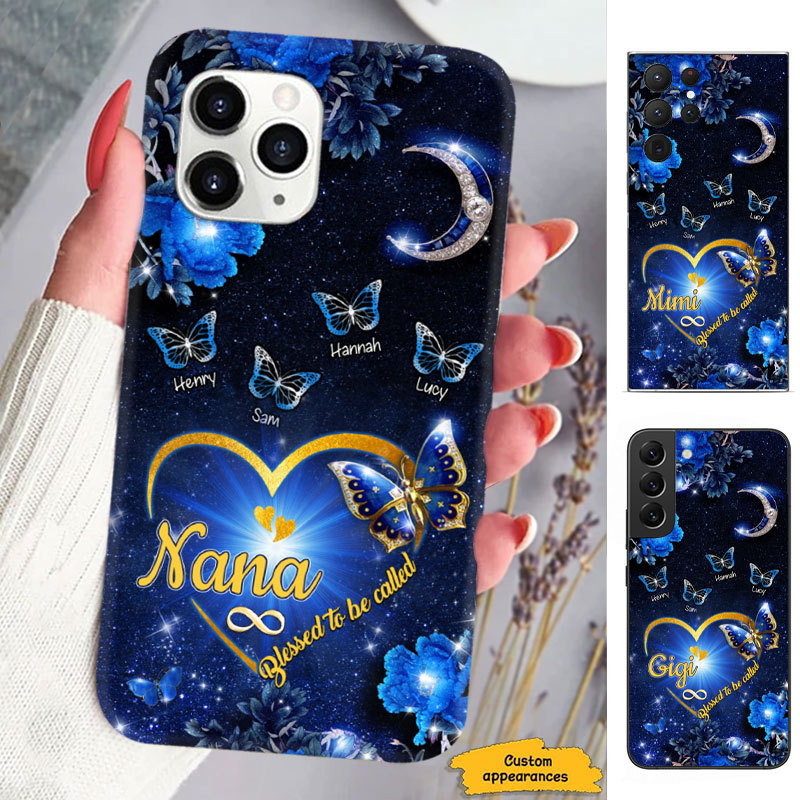 Butterfly Blessed To be called Mom Grandma Nana Mimi Gigi Auntie Personalized phone case SC2612423