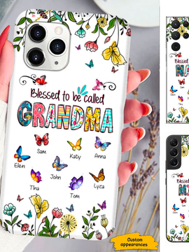 Butterfly Blessed To be called Mom Grandma Nana Mimi Gigi Auntie Personalized phone case SC2612427